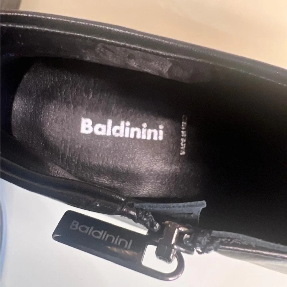 MADE IN ITALY LEATHER Baldinini Black Chukka Boots Polished Leather Lace-Up
